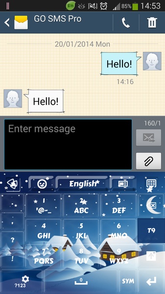 GO Keyboard Winter Theme - Preview 10
