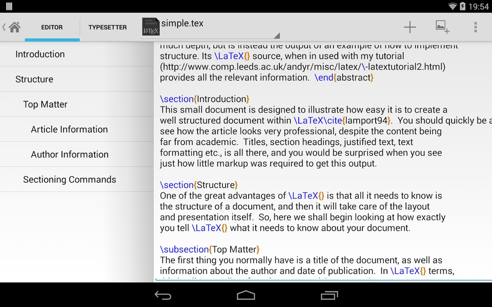 LaTeX Editor - Preview 1