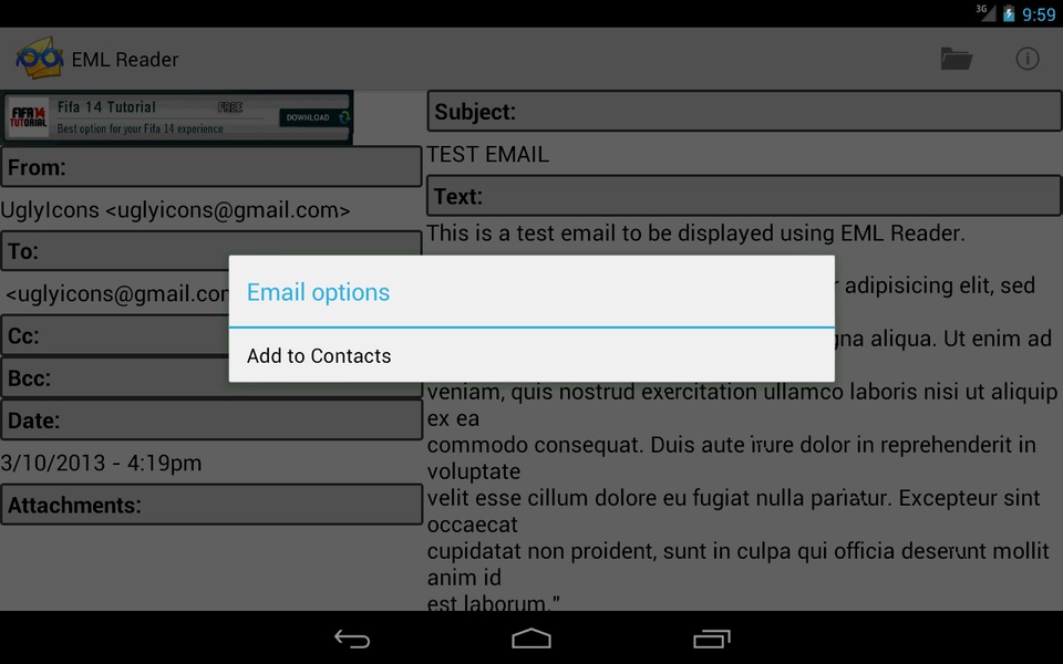 EML Reader FREE - Preview 2