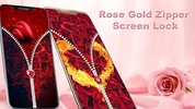 Rose gold lock screen zipper screenshot 1