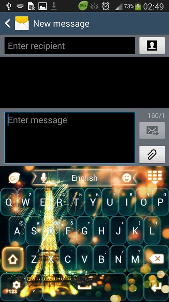 GO Keyboard Eiffel Paris Glow - Preview 4