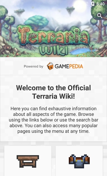 Terraria Mobile Version, Terraria Wiki