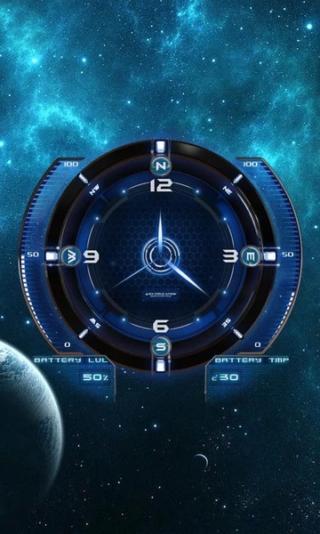 Analog Clock Space Theme LWP - Preview 2