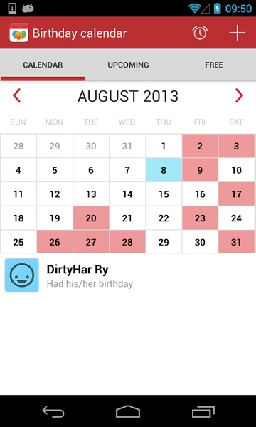Birthday calendar - Preview 4