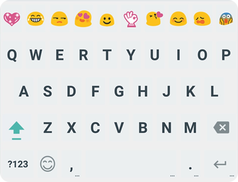 Material White Emoji Keybaord - Preview 1