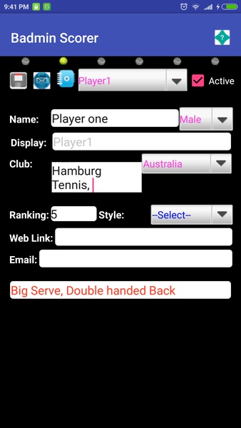 Badminton Scorer free - Preview 3