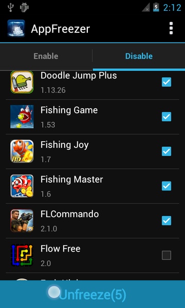 AppFreezer - Preview 2