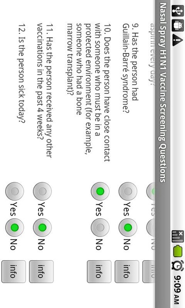 Influenza A H1N1 Screening Questions - Preview 2
