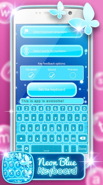 Neon Blue Keyboard Changer - Preview 6