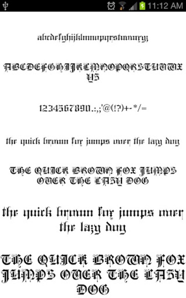 Old English Fonts - Preview 1