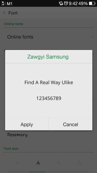 Zawgyi Samsung - Preview 2