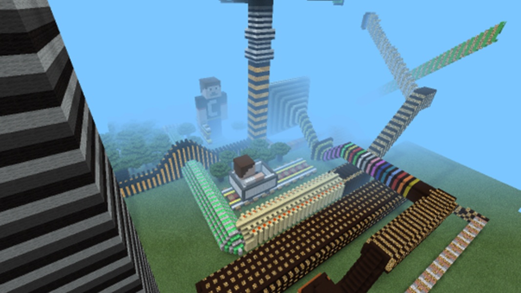 Illusian roller coaster map for mcpe - Preview 6