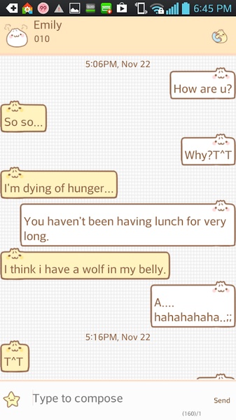 GO SMS Yummy(Dumpling) Theme - Preview 3