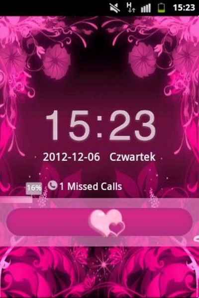 GO Locker Theme Pink Flowers - Preview 2