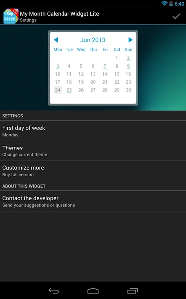 My Month Calendar Widget Lite - Preview 2