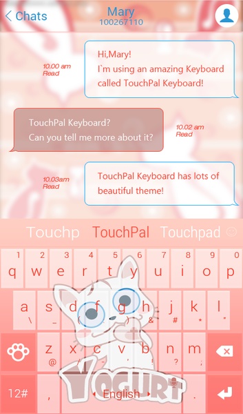 I am Yogurt TouchPal Theme - Preview 4