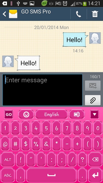 GO Keyboard Pink - Preview 9
