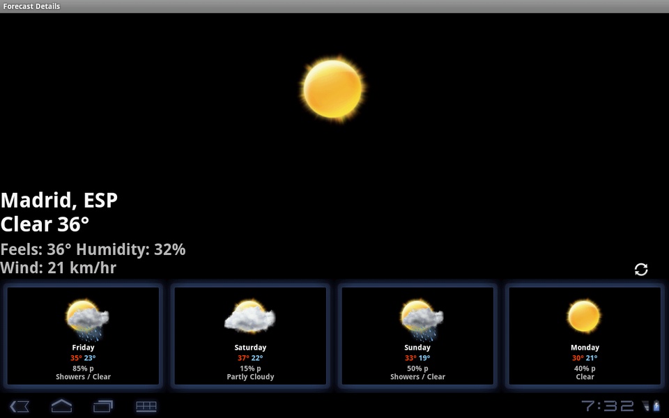 Smoked Glass Digital Weather Clock Widget - Preview 1
