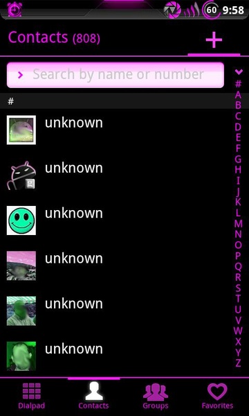 GoContacts Adea Pink Theme - Preview 5