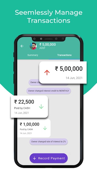 Byaj Book - Loan Account Book, Len Den Ledger - Preview 2