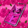 Lock screen zipper pink rose screenshot 3