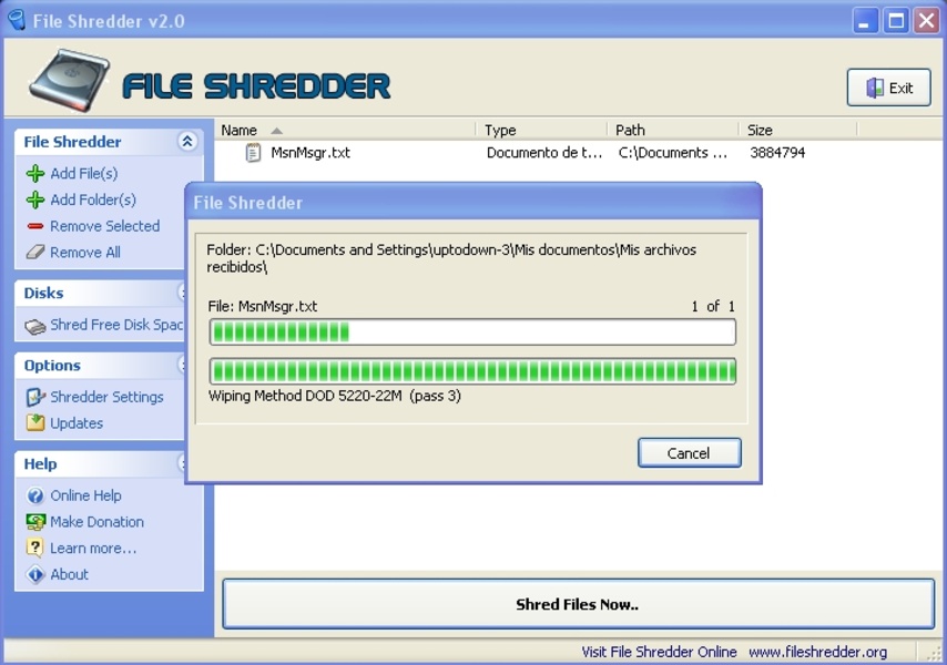 File store shredder software