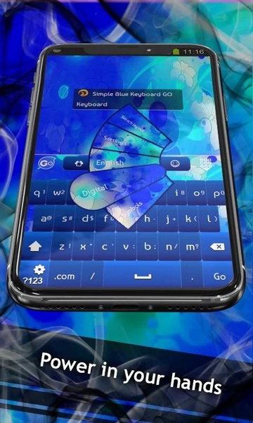 GO Keyboard Simple Blue Theme - Preview 3