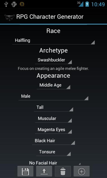 RPG Character Generator - Preview 4