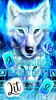 Blue Night Wolf Keyboard Theme screenshot 5