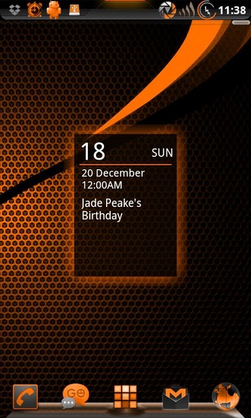 GOWidget SunsetOrangeICS Theme by TeamCarbon - Preview 2