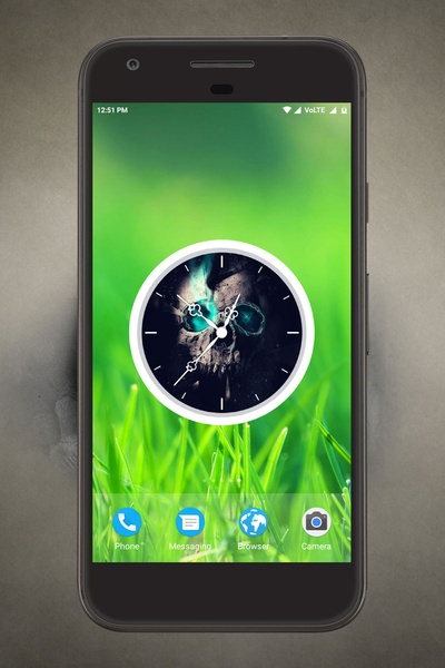 Skull Clock Live Wallpaper - Preview 1