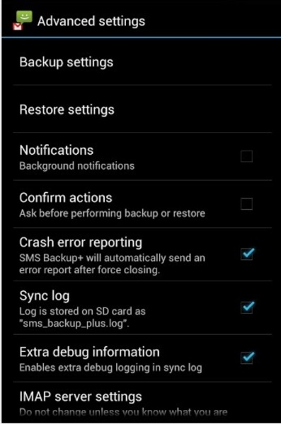 SMS Backup - Preview 2