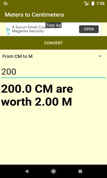 Meters to Centimeters converter - Preview 1