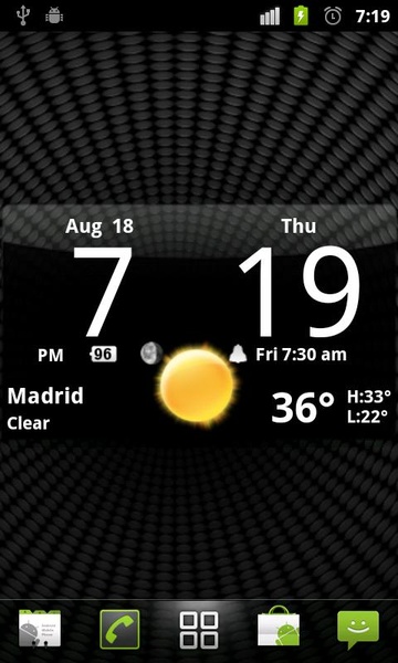 Smoked Glass Digital Weather Clock Widget - Preview 7