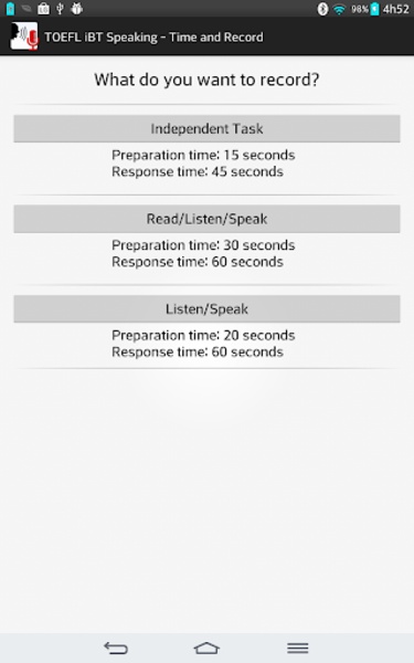 TOEFL iBT Speaking - Time and Record - Preview 2