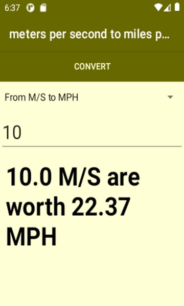 meters per second to miles per hour converter - Preview 4