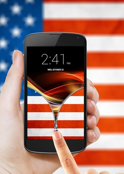 US Flag Zipper Lock - Preview 1