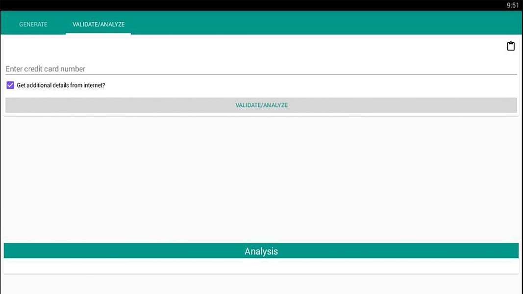 Credit Card number generator with analyzer - Preview 6
