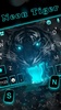 Blue Neon Tiger Keyboard Theme screenshot 5