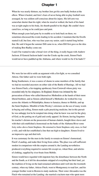 To Kill a Mocking bird full novel - Preview 1
