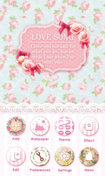 Love Song GOLauncher EX Theme - Preview 2