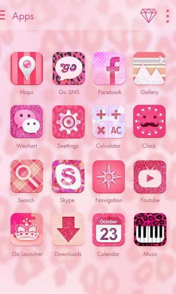 Sweet Girl GOLauncher EX Theme - Preview 3