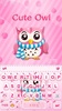 Pink Cute Owl Keyboard Theme screenshot 4