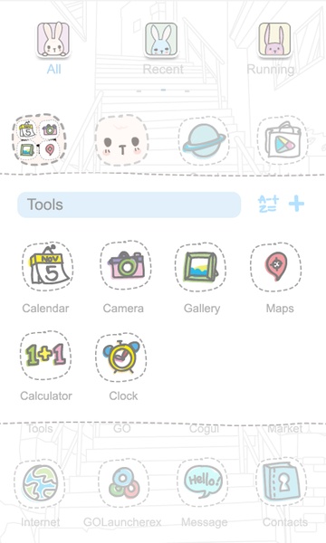 Tossy Way GOLauncher EX Theme - Preview 1