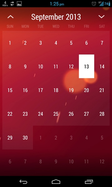 Monthly Calendar Widget - Preview 4