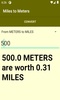 Miles to Meters converter screenshot 1