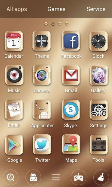 Gold2016 GOLauncher EX Theme - Preview 3