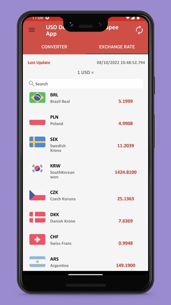 USD Dollar to Indian Rupee App - Preview 1