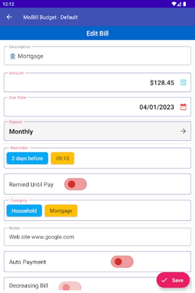 MoBill Budget - Preview 9