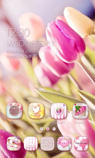 Flower Whisper GOLauncher EX Theme - Preview 6
